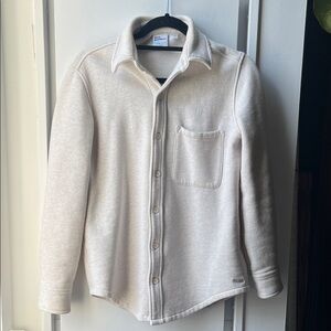 TNA Cream Sweatfleece Boyfriend Fit Shirt Jacket